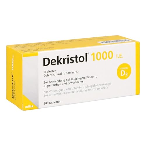 Dekristol 1.000 I.E. Vitamin D3 Tabletten für starke Knochen 200 Stück