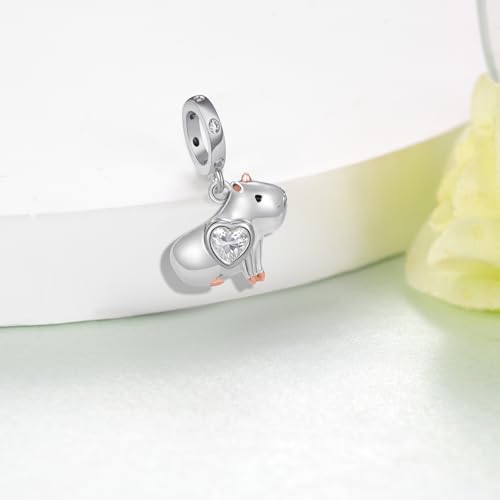 TYSO Capybara Charm 925 Sterling Silver Capybara Gifts Capybara Stuff Birthday Gifts Jewelry for Women3