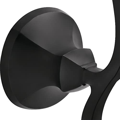 DELTA FAUCET Rubber Limited 76435-BL Ashlyn Double Towel Hook Bath Hardware Accessory in Matte Black - image 4