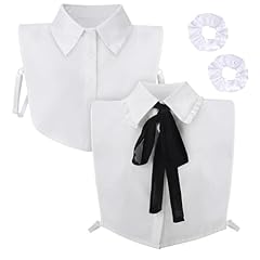 Black Tie Ruffle White Pointed