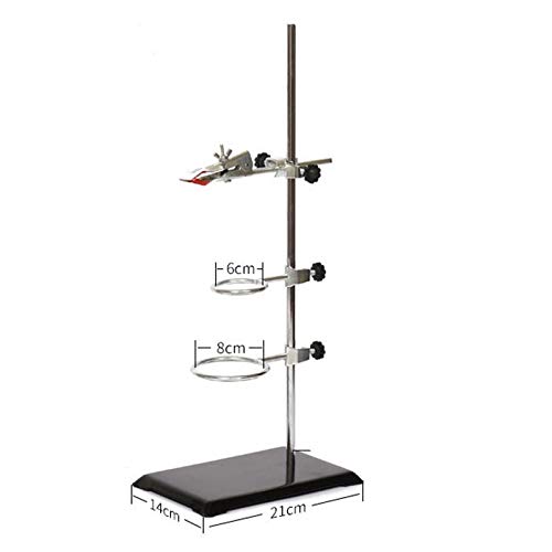 Support de Support en MéTal de Qualité Laboratoire, Pince de Burette DoubléE de LièGe avec 2 Anneaux de Cornue (2 Pouces, 3 Pouces de DiamèTre)