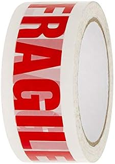 Fragile Tape Packing Tape 48MM x 92 Meter's (100 Yards) Fragile Tape for Parcels and Boxes, 1 Roll