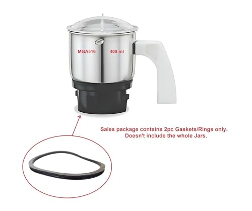 Image of Compatible Replacement Gasket Combo for Preethi Mixer Grinder Jars | 1 Small (8.5 cm) + 1 Medium (11 cm) + 1 Big (12.8 cm) Rubber Sealing Rings | 3 Units