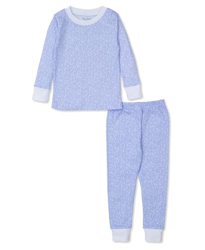 Kissy Kissy Girls Toddler Fall Flower Patch Blue Print Long Pajamas Set