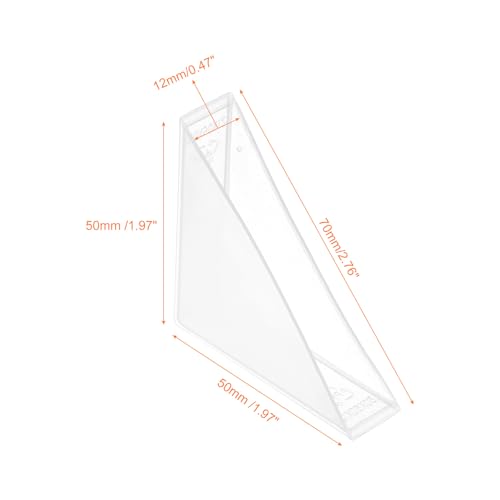 Image of uxcell 8Pcs Plastic Corner Protectors 12x70mm Right Angle Shape Glass Corner Guards Cushion for Corner Protection of Glass, Mirror, Tile, White