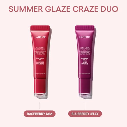 Image of LANEIGE Glaze Craze Tinted Lip Serum: Hydrating, Lip Barrier-Boosting, Softening Lip Serum Treatment for Glossy & Buildable Shine, Nourished Lips with Plumping Polypeptides | Korean Skin Care