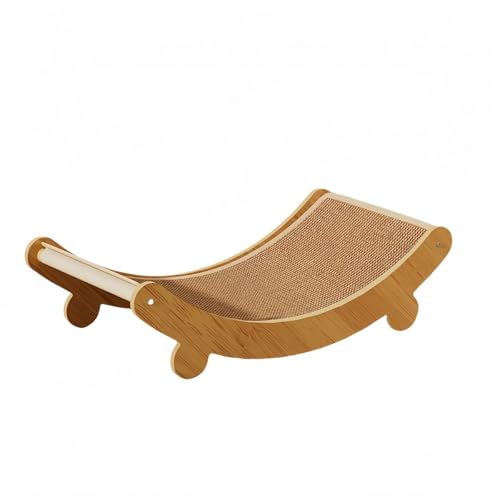 【Ohrin】猫用爪とぎ 両面兼用(マット&サイザル) 猫爪研ぎボード 四角型 無垢材フレーム 高密度で耐久性に優れ 子猫・小型〜大型猫に対応 ストレス解消・運動不足改善に 猫ソファーベッド兼猫おもちゃ (大サイズ)