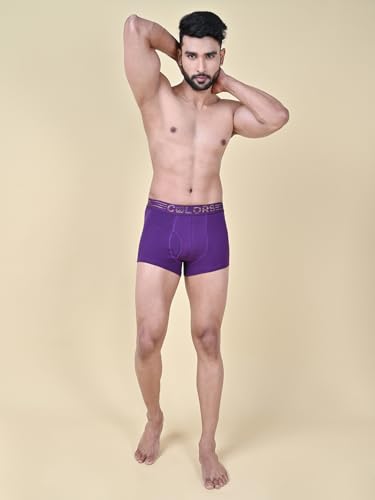 Image of Rupa Colors Solid Trunk for Men, Cotton Blend, Outer Elastic, Regular Fit, Pack of 1