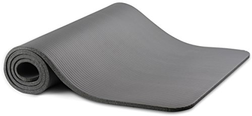 Fitvids Tappetino Da Yoga Multiuso, Extra Spesso, Ad Alta Densità, Antistrappo, Con Cinghia Per Il Trasporto E Blocchi Per Yoga, Grigio - 3