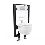 Swiss Madison Well Made Forever SM-WK450-01C - Ivy Wall Hung Elongated Toilet Bundle, Glossy White