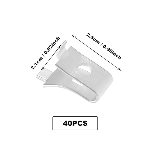 OTOTEC 40PCS Shelf Bracket Clips Aluminum Alloy Adjustable Pilaster Shelf Support Clips for Display/Wine Cabinet Shelves Components Silver - Image 4