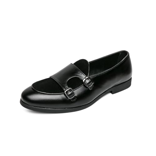 Men's Trendy Contrast - Panel Monk Loafers, Fashion Formal Footwear - Perfect for Office Days, Gala Gatherings & Daily Outings