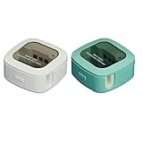【日本ブランド】Luna Life UV歯ブラシ 除菌機 Steri Cube 携帯用 歯ブラシ ケース 充電式 99.9％の除菌 エビデンス取得済 2個セット ホワイト×ライトグリーン