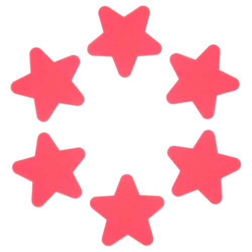 DOITOOL 6pcs Star Shaped Dresser Handles Funky Cartoon Pulls for Cabinets Soft Material Drawer Wardrobe Handle Child Proof Vintage Style