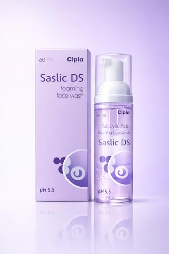 Image of Cipla Saslic DS Foaming Face Wash | 2% Salicylic Acid | Acne Prevention | Pore Unclogging Formula for Clear Skin By Multifly | 60ml