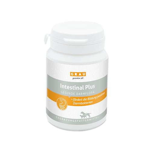 GRAU - das Original - Intestinal Plus Tabletten, für den Wiederaufbau der Darmflora, mit wichtigen Probiotikas und Darmbakterien, 1er Pack (1 x 60 Stück), Ergänzungsfuttermittel für Hunde & Katzen