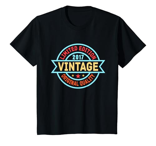 Niños Camisetas divertidas 2017 para niños retro divertido cumpleaños 2017 Camiseta