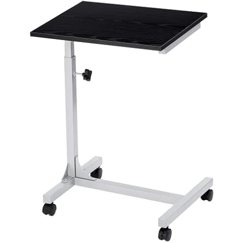 Aingoo Computertisch Schreibtich Pflegetisch Bettisch Frühstückstisch Höhenverstellbar 48 x 37 x 67-79cm Tisch in Schwarz Cover