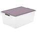 Produktbild Rotho Compact Aufbewahrungsbox 38l mit Deckel, Mauve/transparent, A3/38l, (57 x 40 x 25 cm)