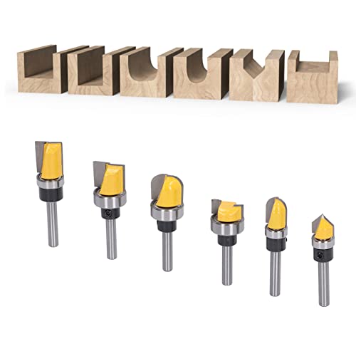 Juego de 6 brocas de corte al ras herramientas de carburo vástago 6 mm para proyectos de madera 5