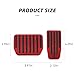 Alieemo 2PCS Aluminum Car Accelerator Pedal Covers, Vehicle Foot Pedal Pads Set, Non Slip Performance Automotive Brake Foot Rest Pedal Extenders Replacement Compatible with Model 3 Model Y (Red)