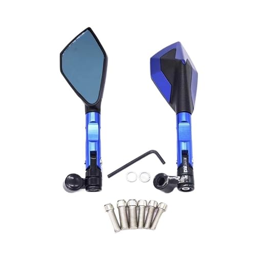 Rétroviseur embouts guidon universel grand angle avec réflecteur latéral de moto