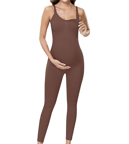Image of LOVE 3000 Maternity Rompers for Pregnant Women - One Piece Overalls Jumpsuit Legging for Yoga Running Workout Athletic Casual