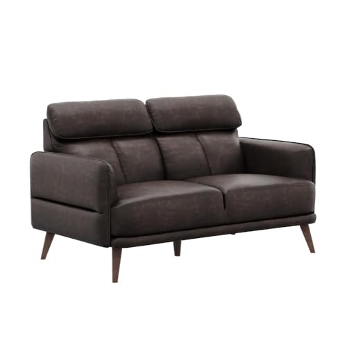 Image of Wakefit 5 Seater Sofa Set, Brown, Wooden, Modern, 190 cm x 90 cm x 91 cm, 5 Year Warranty