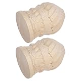 OSALADI Remates Decorativos de Piña Tallados a Mano Madera sin Acabado 2...