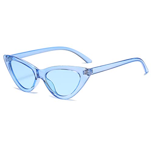 Image of Retro Vintage Narrow Cat Eye Sunglasses for Women Clout Goggles Plastic Frame
