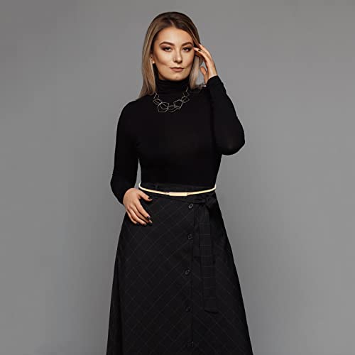 Women Skinny Metal Waist Belt Elastic Chain Belt Thin Waistband for Dress, Gold2