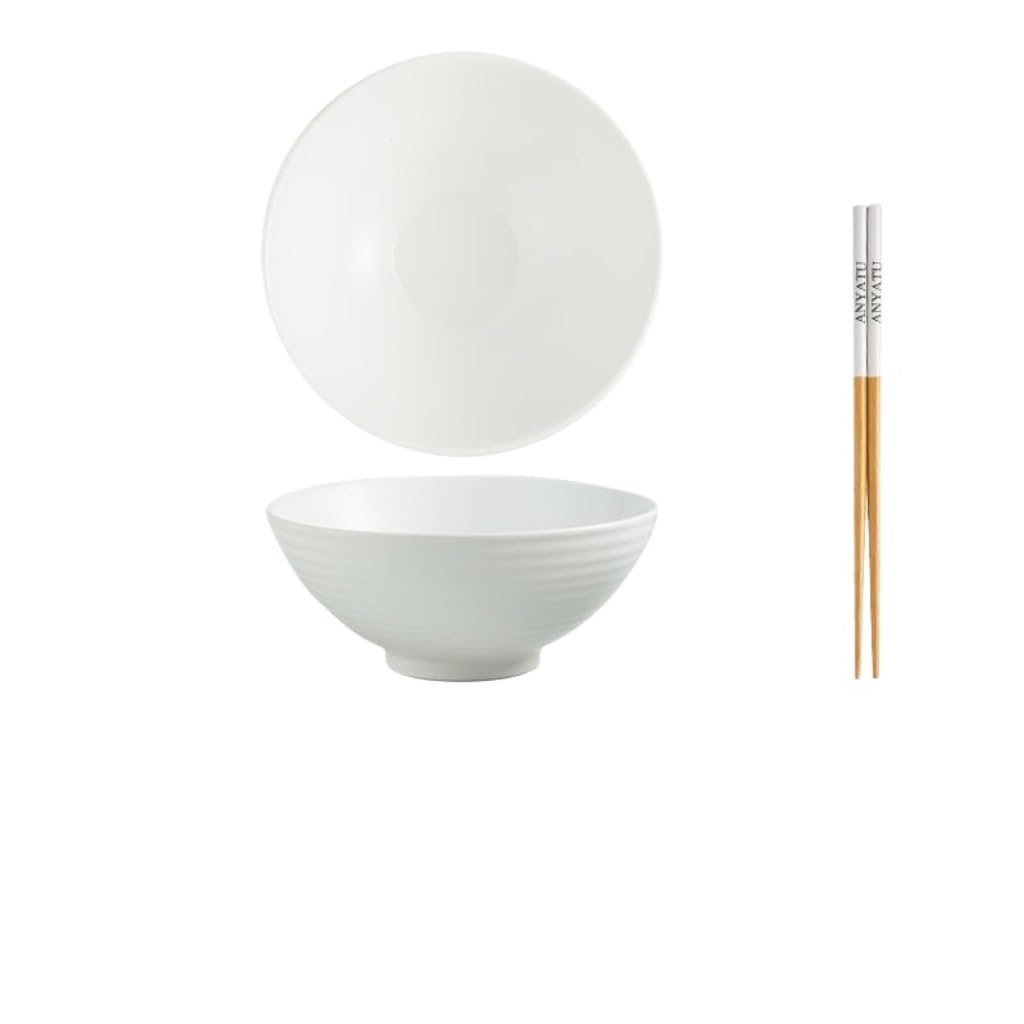 WOTZOV Soup Bowl Ramen Bowl Noodle Bowl Ceramic Creative Large Soup Bowl Household Salad Bowl Ceramic Bowl Large Bowl Ceramic Soup Bowl，3
