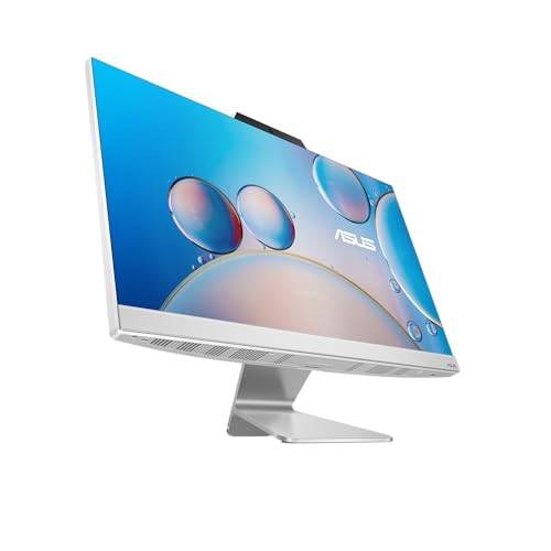 Image of ASUS A3402 All-in-One Desktop, 2024, 23.8 inch 1920 x 1080 IPS 60Hz Touch, Intel Core i5-1235U 10-Core, Intel Iris Xe Graphics, 24GB DDR4, 1TB SSD, Windows 11 Pro, Wi-Fi, BT 5.3, 720p Camera, White