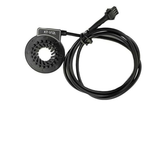 Helilyco Sensor PAS eléctrico para bicicleta - Controlador V12L, 12 señales para detección dual de pasillo con interfaz SM-3A, cable de 80 cm de cadencia de velocidad de bicicleta eléctrica