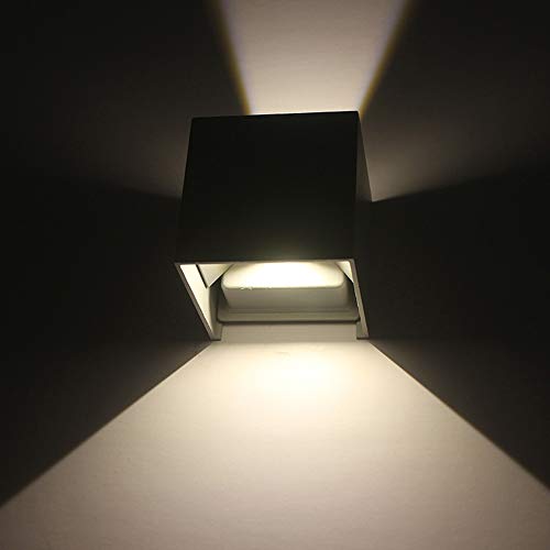 Andoer AC85-265V 12W Lâmpada de parede LED branca quente de alumínio IP65 Resistente à água Ângulo d