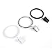 Oualhoo 20 PCS Metal Curtain Rings with Clips, White Drapery Rings for Hanging, Curtain Clips 1.5