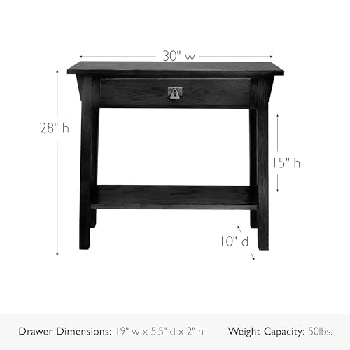 Image of Leick Home Mission Console Table, 30 inch, Slate Black