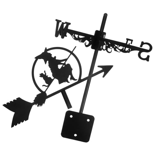 Milisten Dekorative Eisen-wetterfahne Mit Hexen- Für Dächer Und Gärten Wetterrichtung-anzeiger Aus Metall Für Außenbereich Für Stilvolle Hofdekoration Milisten Dekorative Eisen-wetterfahne Mit Hexen- Für Dächer Und Gärten Wetterrichtung-anzeiger Aus Metall Für Außenbereich Für Stilvolle Hofdekoration