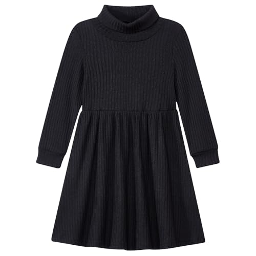 Vieille Toddler Baby Girls Fall Clothes Soft Knit Turtleneck Sweater Dress Long Sleeve Winter Outfits 2-6 Years