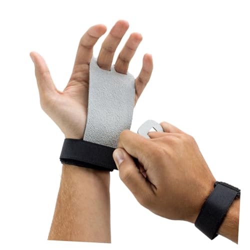 Toyvian Leather Palm Protector Weight Lifting Gloves Wrist Support for Men and Women Gymnastics Grip Comfortable Size L for Weightlifting and Training