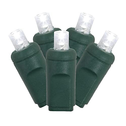 Vickerman 120 Warm White Wide Angle Twinkle LED Christmas Net Light Set, Green Wire