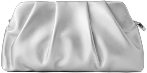 Image of Women's Clutch Purse,Evening Bag for Women Ruched Clutch Purse Detachable Metal Chain Crossbody Bag