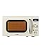 COMFEE' AM720C2RA-A Retro Style Countertop Microwave Oven with 9 Auto Menus Position-Memory Turntable, Eco Mode, and Sound On/Off (Cream), 0.7Cu.Ft
