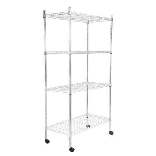 Whitmor 4-Tier Chrome with Wheels