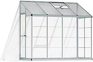 Palram - Canopia Hybrid Lean-to Greenhouse - 4' x 8' - Silver