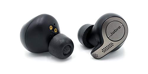 Comply TrueGrip Pro Premium - Puntas de Espuma viscoelástica para Auriculares Jabra True Wireless [Elite 75t, Elite 65t y Otros Modelos] - Ajuste Seguro con TechDefender (3 Pares)