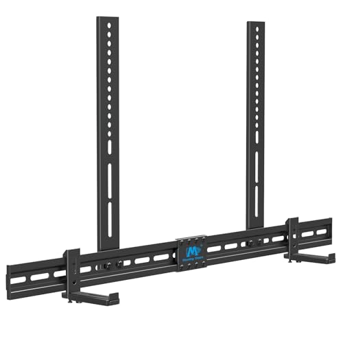 Mounting Dream Soundbar Mount Sound Bar TV Bracket with Holes/Without Holes, Non-Slip Base Holder...