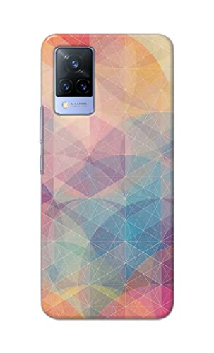 Image of Printed Hard Back Cover Case for Vivo V21 5G Back Cover (Crumpled Paper Design) -1803
