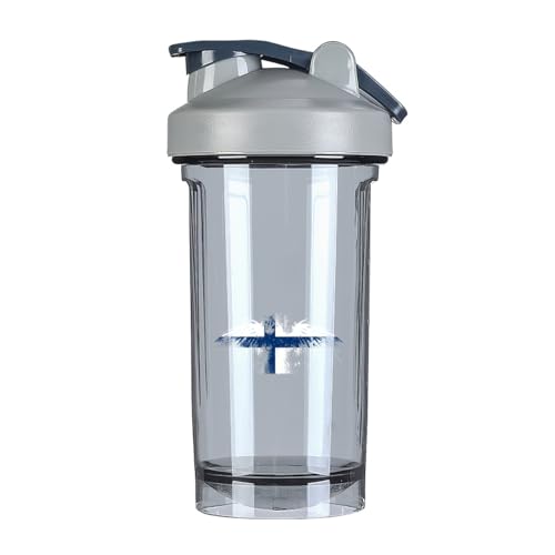 Finland Finnish Finns Flag 18 Ounce Shaker Bottle Drink Mixer Leak-proof Pre Workout Protein Shakes Meal Replacement Shakes Bottles 500ML/18 Oz Gray
