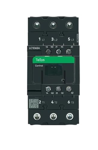 Contacteur CA LC1D65A 220V tripolaire noir compatible LC1D40 LC1D50
